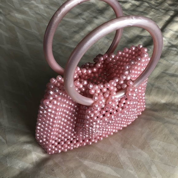 Handmade Pink Pearl Purse - Picture 4 of 4